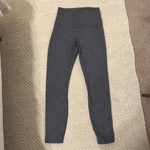 Dark Grey Align High-Rise Leggings 28” with fleece lining